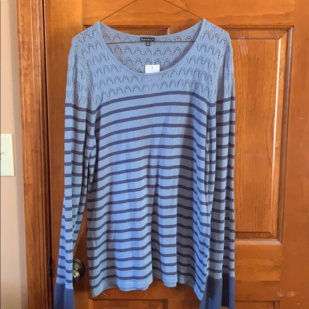 NWT Blue striped sweater